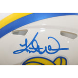 Kurt Warner Autographed Los Angeles Rams Mini Helmet Retro Beckett WIT 58583