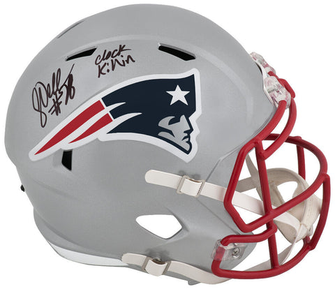 Corey Dillon Signed Patriots Riddell F/S Replica Helmet w/Clock Killin -(SS COA)