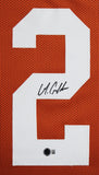 Texas Matthew Golden Signed Burnt Orange Pro Style Framed Jersey BAS Witnessed