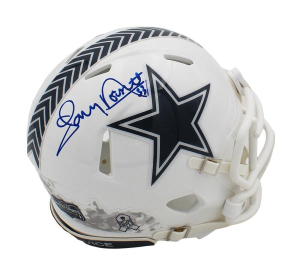 Tony Dorsett Signed Dallas Cowboys Speed Salute to Service 3 NFL Mini Helmet