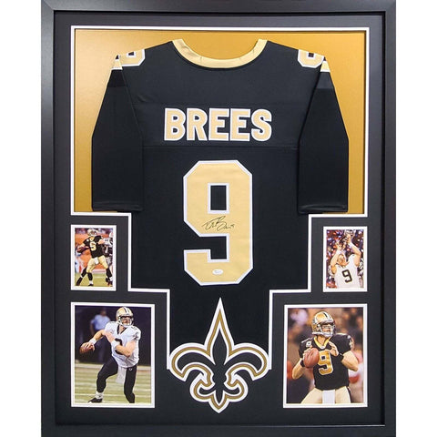 Drew Brees Autographed Signed Framed New Orleans Saints Jersey JSA