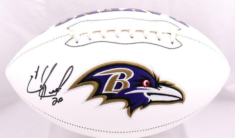 Ed Reed Autographed Baltimore Ravens Logo Football-Beckett W Hologram *Black