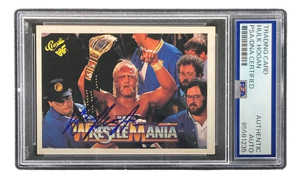 Hulk Hogan Signed 1990 Classic WWF Wrestlemania #11 Trading Card PSA