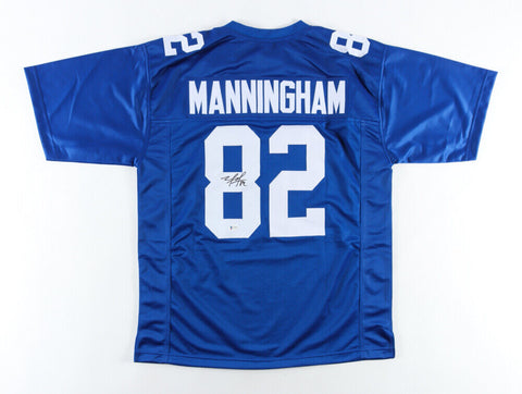 Mario Manningham Signed New York Giants Jersey (Beckett Hologram) Ex Michigan WR