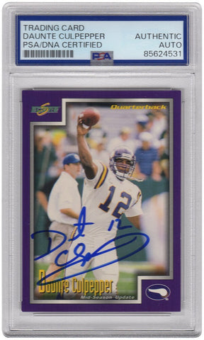 Daunte Culpepper Signed Vikings 1999 Score Supplemental Rookie Card #S83 - (PSA)