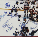 Multi-Signed 1980 USA Olympic Framed 16x20 NHL Photo-Mike Eruzion