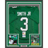 Framed Autographed/Signed Nolan Smith Jr. 35x39 Kelly Green Jersey JSA COA