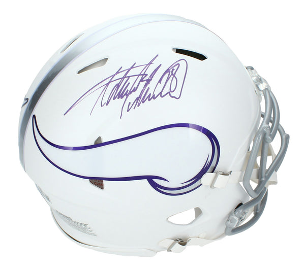 Adrian Peterson Autographed Vikings 2024 Alt. Authentic Helmet Beckett