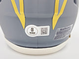 Derwin James Jr. Signed Chargers Slate Gray Speed Mini Helmet Beckett Wit