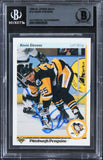 Penguins Kevin Stevens Authentic Signed 1990 Upper Deck #14 Card BAS Slabbed