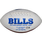 AJ Epenesa Autographed/Signed Buffalo Bills Logo Football Beckett Witness 50257