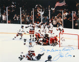 Jim Craig Signed 1980 Team USA 16x20 Photo "Do you Believe in Miracles"(Steiner)