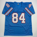 Autographed/Signed Haywood Jeffires Tennessee Retro Light Blue Jersey JSA COA