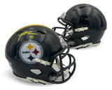 James Harrison Autographed Pittsburgh Steelers Football Mini Helmet Beckett
