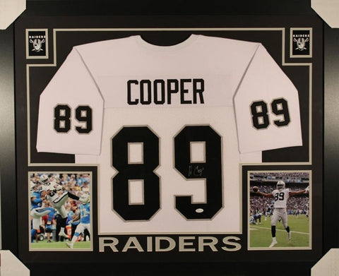 Amari Cooper Signed Oakland Raiders 35x43 Framed Jersey (JSA COA) 2xPro Bowl W.R