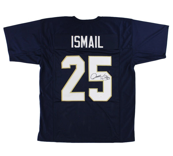 Rocket Ismail Signed Notre Dame Custom Navy Blue Jersey
