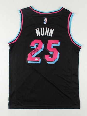 Kendrick Nunn Signed Heat Black Miami Vice Custom Nike Style Jersey (JSA COA)