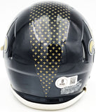 CHRIS OLAVE AUTOGRAPHED SAINTS BLACK 2022 ALTERNATE MINI HELMET BECKETT 230110