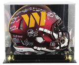 Washington (7) Green, Riggins +5 Signed F/S Speed Proline Helmet w/ Case BAS Wit
