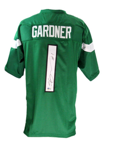 Ahmad "Sauce" Gardner Signed Green Custom Football Jersey Jets Beckett 186598