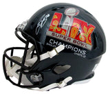 Saquon Barkley Signed Full Size SB LIX Logo Speed Replica Helmet Eagles PSA/DNA