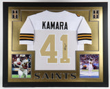Alvin Kamara Signed New Orleans Saints 35"x43" Framed Jersey (JSA) 5xPro Bowl RB