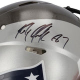 Rob Gronkowski Patriots & Buccaneers Signed Riddell Half & Half Authentic Helmet