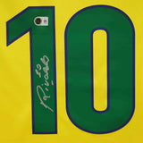 Rivaldo Signed Brazil Home Soccer Jersey #10 with Beckett COA