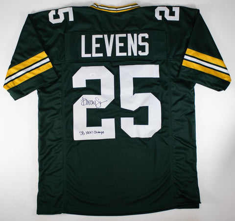 Dorsey Levens Signed Green Bay Packers Jersey Inscribed "SB XXXI Champs"/JSA COA