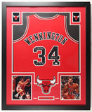 Bill Wennington Signed Chicago Bulls Framed Jersey "3x NBA Champ '96 '97' '98"