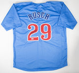 Michael Busch Signed Chicago Cubs Powder Blue Jersey (Beckett) 1st Baseman
