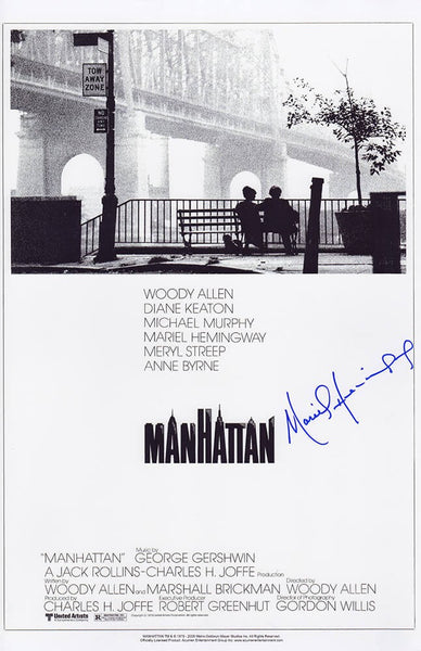 Mariel Hemingway Signed Manhattan 11x17 Classic Movie Poster - (SCHWARTZ COA)