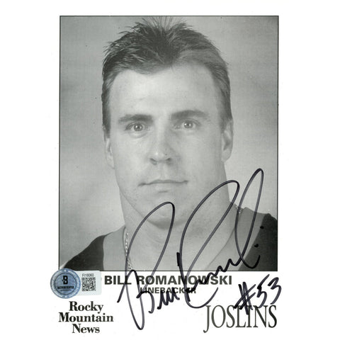 Bill Romanowski Autographed/Signed Denver Broncos 5x7 Photo Beckett 59231