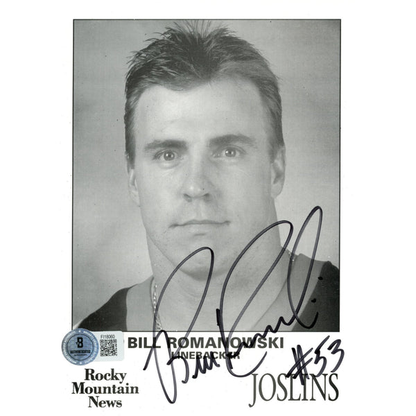 Bill Romanowski Autographed/Signed Denver Broncos 5x7 Photo Beckett 59231
