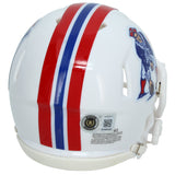 Randy Moss Autographed New England Patriots Throwback Speed Mini Helmet Beckett