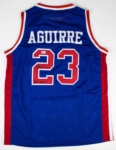 Mark Aguirre Signed Detroit Pistons Jersey Inscribed Bad Boys (Beckett) Forward