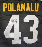 TROY POLAMALU SIGNED AUTOGRAPHED CUSTOM XL PRO STYLE JERSEY JSA HOLOGRAM