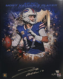 Josh Allen Autographed Bills 2025 MVP Collage 16" x 20" Photo Fanatics LE 25