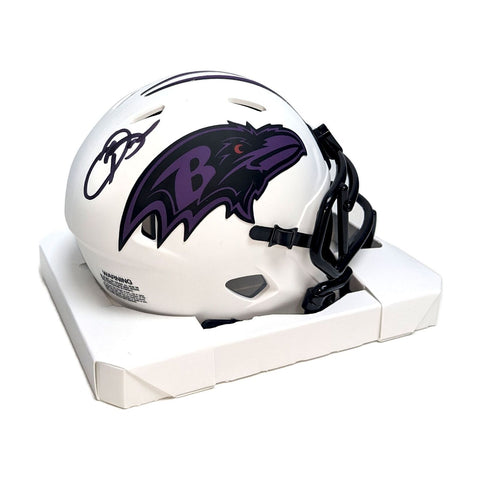 Odell Beckham Autographed Ravens Lunar Mini Helmet - BAS