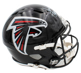 Andre Rison Signed Atlanta Falcons Speed Full Size NFL Helmet-Bad Moon in white