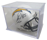 Antonio Gates HOF Signed/Auto Chargers White Mini Football Helmet Beckett 213361