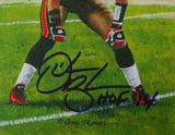 Derrick Brooks Signed TB Buccaneers Goal Line Art Card w/ HOF-JSA W Auth *Blue S