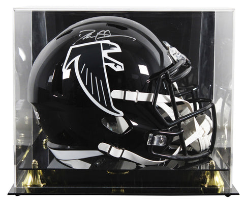 Falcons Deion Sanders Signed 1990-02 TB Full Size Speed Rep Helmet W/ Case BAS W