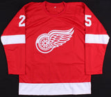 Mike Green Signed Red Wings Home Jersey (Beckett COA) 4xAll Star Defenseman