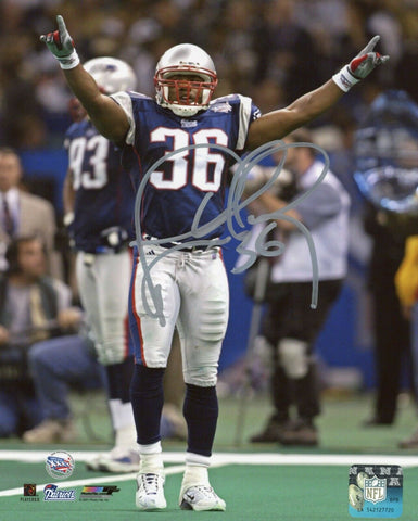 Lawyer Milloy New England Patriots Signed 8x10 Photo SB 36 Arms Up Pats Alumni