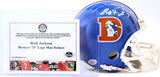 Rich Jackson Autographed Broncos "D" Mini Helmet Inscribed "ROF 87" LSM COA