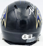 Terrell Suggs Autographed Falcons Black Mini Helmet Beckett Witness 2W637321