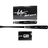 Harold Baines Autographed Chicago White Sox Black Bat HOF Beckett Witness 49214