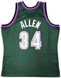 BUCKS RAY ALLEN AUTOGRAPHED AUTHENTIC M&N 96-97 ROOKIE JERSEY XL BECKETT 221292