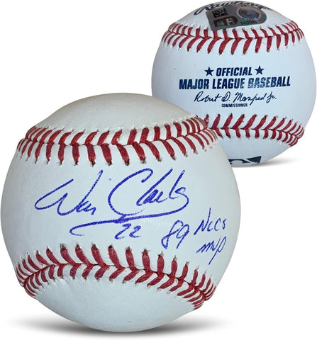 Will Clark Autographed MLB Signed Baseball 1989 NLCS MVP Hologram COA With Case